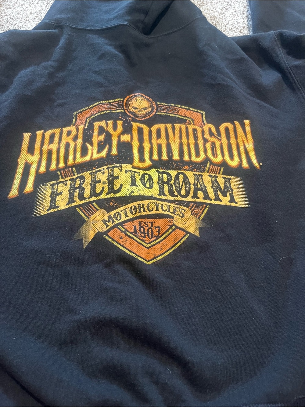 Harley-Davidson Western Reserve Mentor OH Full Zip Hoodie Black Large - Picture 10 of 10